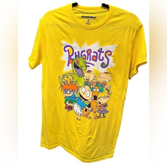 NWOT Nickelodeon Unisex Rugrats 90s TV Yellow Short Sleeve Graphic Tee Shirt- XL - Picture 1 of 4